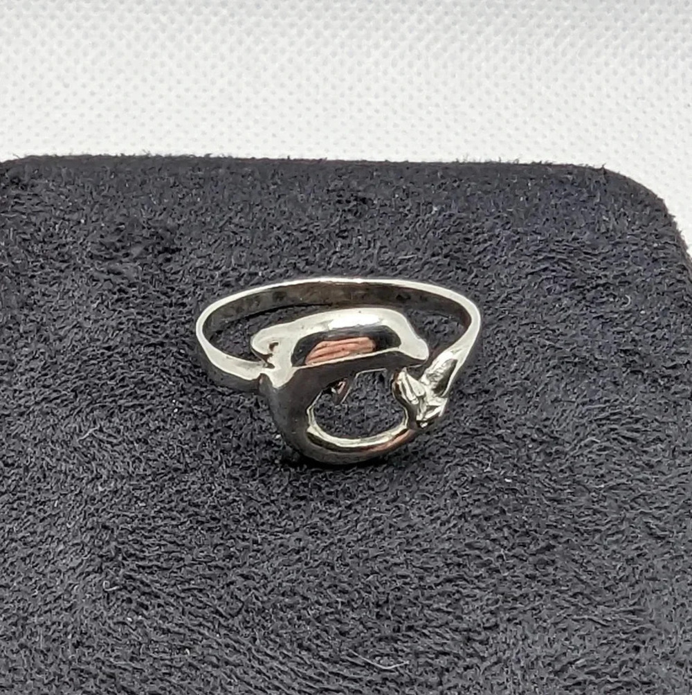 ✨ Vintage Sterling Silver Dolphin Bypass Ring | Y2K ✨